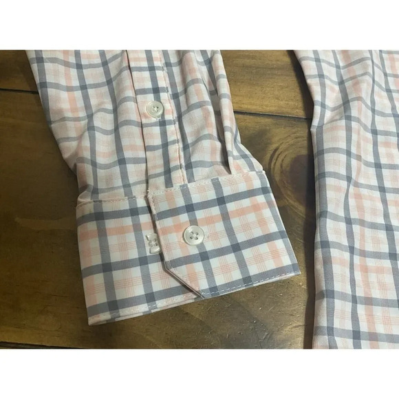 Mizzen + Main Mens Leeward Shirt XXL Trim Fit Check Stretch Long Sleeve - Picture 2 of 11